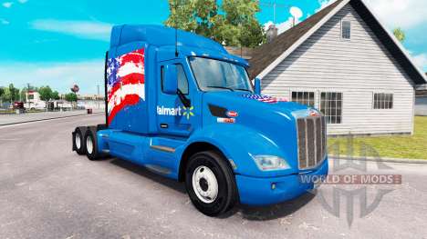 Pele Walmart EUA caminhão Peterbilt para American Truck Simulator