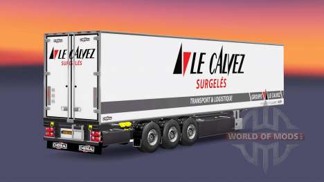 Semi-reboque frigorífico Chereau Le Calvez para Euro Truck Simulator 2