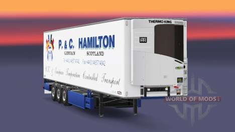 Semi-reboque frigorífico Chereau P. & C. Hamilto para Euro Truck Simulator 2
