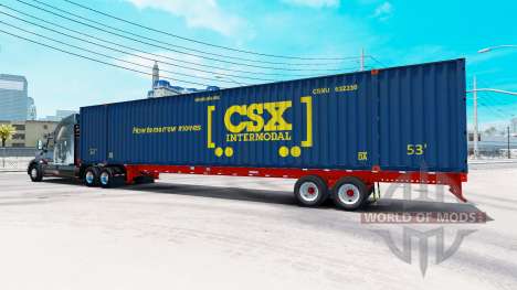 Semi-reboque de contêiner Intermodal CSX para American Truck Simulator