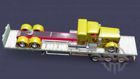 Semi-reboque-plataforma de carga do caminhão Pet para Euro Truck Simulator 2