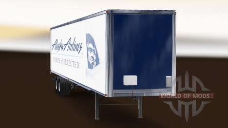 Pele Alaska Airlines no trailer para American Truck Simulator