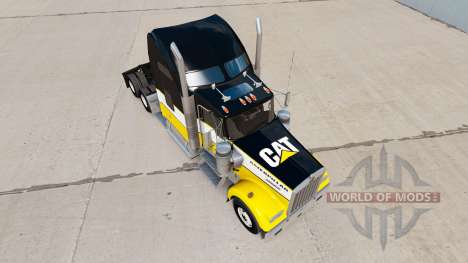 A pele da Caterpillar tractor Kenworth W900 para American Truck Simulator