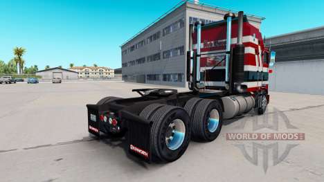 Barão vermelho pele para Kenworth K100 caminhão para American Truck Simulator