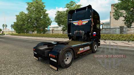Pele Rússia Preto no tractor Scania para Euro Truck Simulator 2