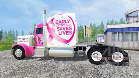 Peterbilt 388 [breast cancer] para Farming Simulator 2015