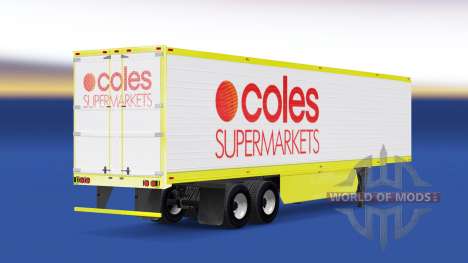 Pele Supermercados Coles no trailer para American Truck Simulator