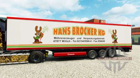Pele Hans Brocker KG para o semi-refrigerados para Euro Truck Simulator 2