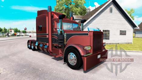 Metalizado pele para o caminhão Peterbilt 389 para American Truck Simulator