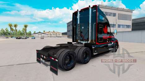Pele Canadense Express Preto caminhão Kenworth para American Truck Simulator
