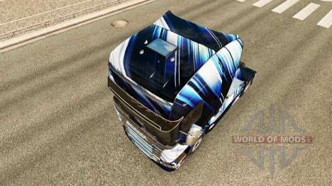 Listras azuis pele para o Scania truck para Euro Truck Simulator 2
