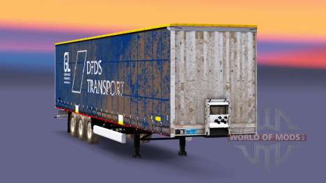 Cortina semi-reboque Krone DFDS de Transporte de para Euro Truck Simulator 2