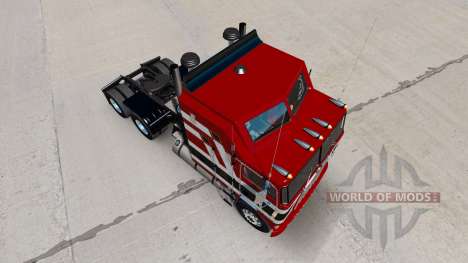 Barão vermelho pele para Kenworth K100 caminhão para American Truck Simulator