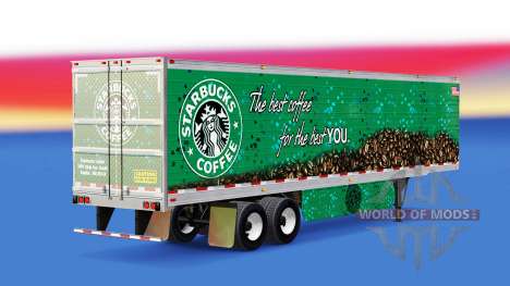 Pele de Café Starbucks no trailer para American Truck Simulator
