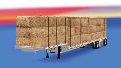 Semi-reboque-plataforma com diferentes cargas de v1.1 para American Truck Simulator