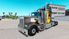 Pele Mad Max no caminhão Kenworth W900 para American Truck Simulator