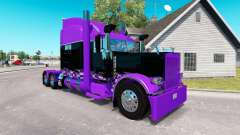 Corrida Inspirado pele para o caminhão Peterbilt 389 para American Truck Simulator