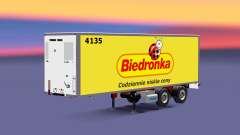 Semi-reboque frigorífico Krone Biedronka para Euro Truck Simulator 2