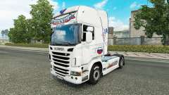 A rússia pele Branca para o caminhão Scania para Euro Truck Simulator 2