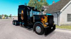 Pele Ghost Rider v2.0 trator Peterbilt 389 para American Truck Simulator