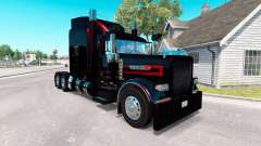 Скин Preto Metalizado Listras на Peterbilt 389 para American Truck Simulator