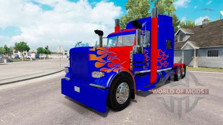 Pele Optimus Prime v2.1 para o caminhão Peterbilt 389 para American Truck Simulator