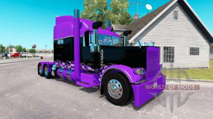 Corrida Inspirado pele para o caminhão Peterbilt 389 para American Truck Simulator