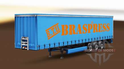 Braspress Transportes pele para engate de reboque cortina para Euro Truck Simulator 2