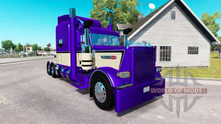 Metalizado Roxo da pele para o caminhão Peterbilt 389 para American Truck Simulator