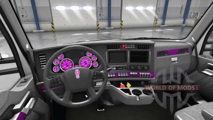 Interior cor-de-Rosa de Discagem para Kenworth T680 para American Truck Simulator