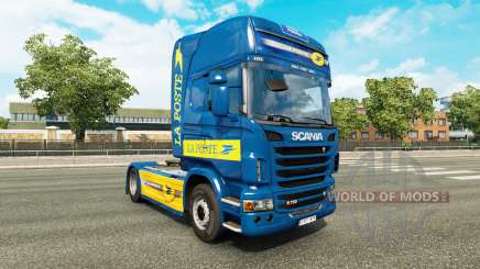 Pele de La Poste para trator Scania para Euro Truck Simulator 2