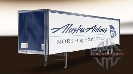 Pele Alaska Airlines no trailer para American Truck Simulator