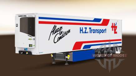 Caminhão de cargas reefer PT e H. Z. Transporte para Euro Truck Simulator 2