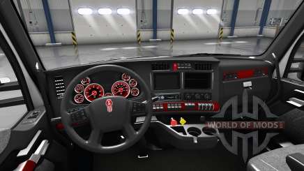 Interior Vermelho de Discagem para Kenworth T680 para American Truck Simulator