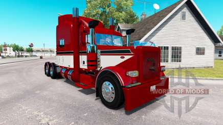 Barão vermelho com a pele para o caminhão Peterbilt 389 para American Truck Simulator