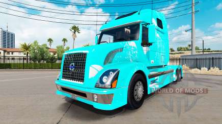 Azul incêndio pele para a Volvo VNL 670 caminhão para American Truck Simulator