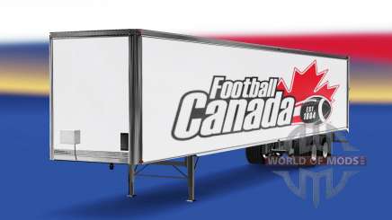 Pele de Futebol do Canadá v2.0 na semi-reboque para American Truck Simulator