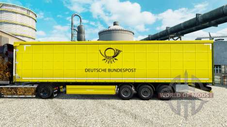 A pele do Deutsche Bundespost para reboques para Euro Truck Simulator 2