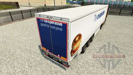 Pele O co-operative food em uma cortina semi-reb para Euro Truck Simulator 2