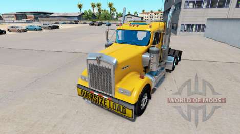 Pára-choques Oversize Load para o Kenworth W900 para American Truck Simulator