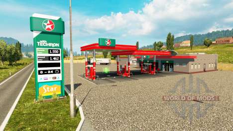Real postos de gasolina v0.3 para Euro Truck Simulator 2