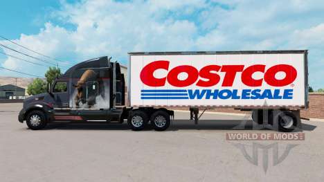 Pele Costco Wholesale em um pequeno trailer para American Truck Simulator