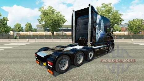Branco Chita pele para caminhão Scania T para Euro Truck Simulator 2