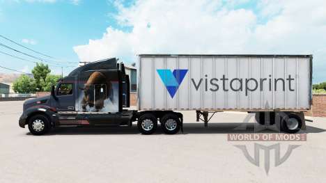 Pele Vistaprint em um pequeno trailer para American Truck Simulator