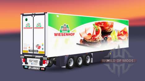 Caminhão de cargas reefer PT Wiesenhof para Euro Truck Simulator 2