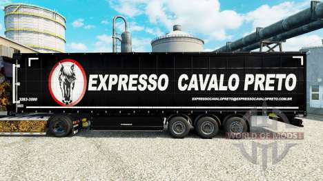 Pele Expresso Cavalo Preto na semi para Euro Truck Simulator 2