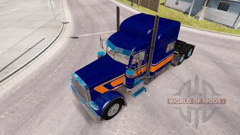 Скин Rollin Transporte de v1.1 на Peterbilt 389 para American Truck Simulator