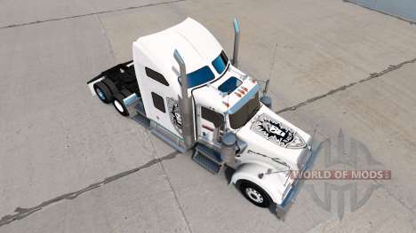 Pele Black Ops v1 no caminhão Kenworth W900 para American Truck Simulator
