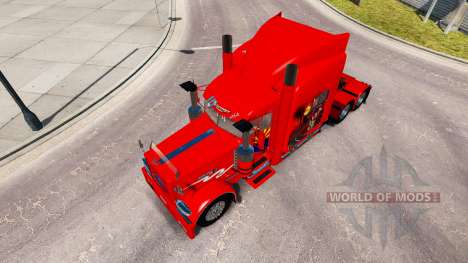 A pele do Arizona, EUA Vermelho trator Peterbilt para American Truck Simulator