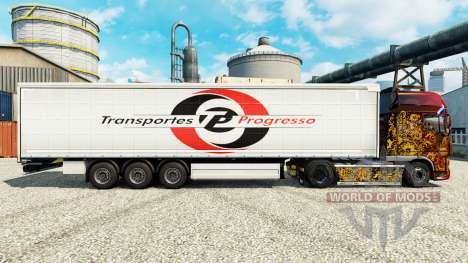 Pele Transportes Progresso na semi para Euro Truck Simulator 2